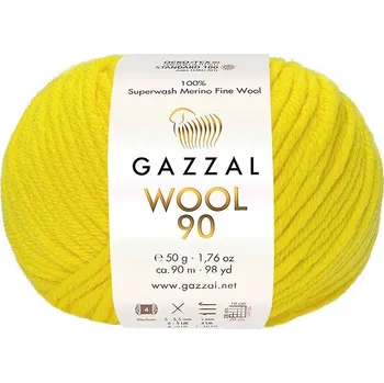 Příze Gazzal WOOL 90 (Gazzal) Wool 90: 3666 žlutá