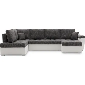 Sedací souprava Sedací souprava VEGAS 315/190 LEVÁ tmavě šedá/bílá