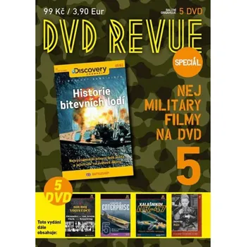 DVD film DVD Revue speciál 5: Letadlová loď Enterprise 5, Souboj vojevůdců 5, Kalašnikov AK-47, Historie bitevních lodí a Práče (5DVD) - 5x DVD v balení…
