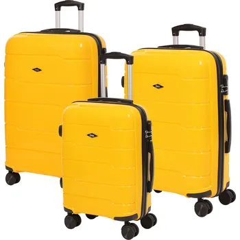 Cestovní kufr ENM PP - žlutý set 3v1