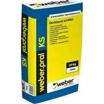 Omítka Omítka minerální weberpral škrábaná 2,5 mm 25 kg