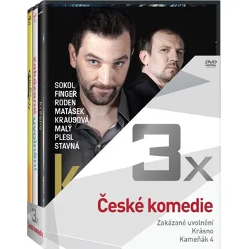 DVD film 3x České komedie: Zakázané uvolnění, Krásno, Kameňák 4 - (3 DVD) - 3x DVD v krabičce (14mm)