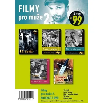 DVD film Filmy pro muže 2. /papírové pošetky/ (5DVD) - 5x DVD v balení Kolekce