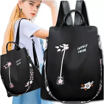 Městský batoh Dámský batoh 2v1 DB118 (Módní dámský městský batoh přes rameno 32 x 30 x 12 cm, barva černá)