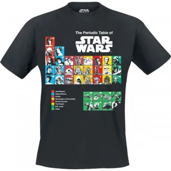 DVD film Star Wars - Periodic Table Star Wars - Tričko unisex černé - S