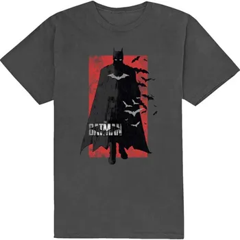 DVD film Batman - Distressed Logo DC Comics - Tričko unisex šedé - XL