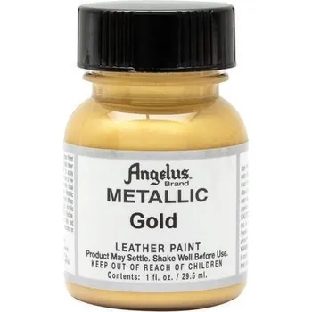 Speciální výtvarná barva Angelus Metallic Leather Paint 29,5 ml, zlatá