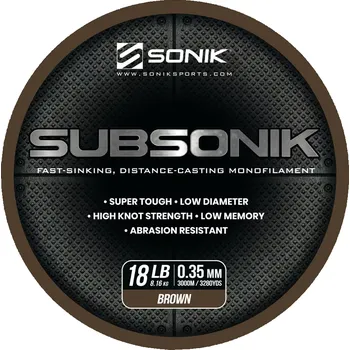 Sonik Vlasec Subsonik Brown 3000m - Sonik Vlasec Subsonik Brown 3000m 0,35mm 18lb