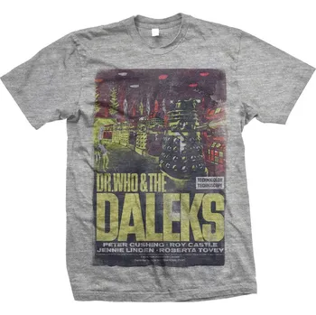 Doctor Who & The Daleks Dr. Who - Tričko unisex šedé - M