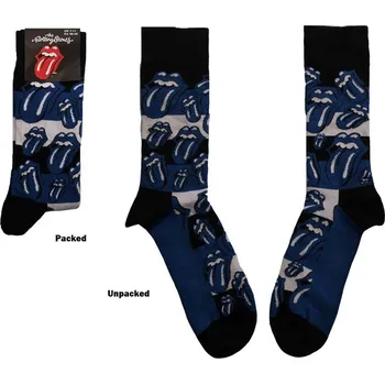 Blue Tongues Rolling Stones - Ponožky unisex modré -