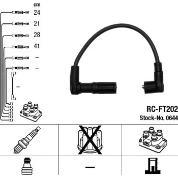 Zapalovací kabel Sada kabelů pro zapalování NGK 0644