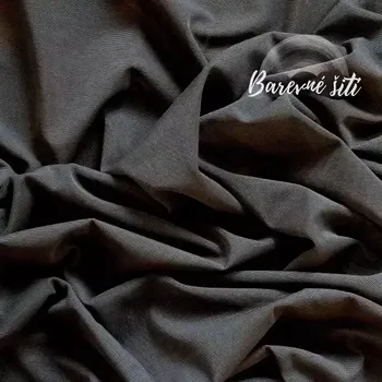 Tyl elastický Černý, Polyamid (E) (Jemný pružný tyl)