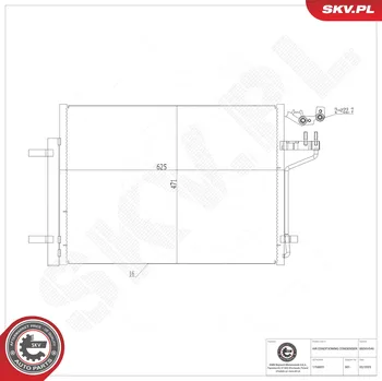 Ventilátor topení a klimatizace Kondenzátor klimatizace ESEN SKV 86SKV546