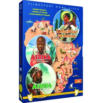 DVD film Afrika 1. + 2. díl + Z Argentiny do Mexika - (3 DVD) - 3x DVD v balení Kolekce