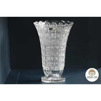 Váza RUČNĚ BROUŠENÁ VÁZA Z OLOVNATÉHO KŘIŠŤÁLU CRYSTAL BOHEMIA