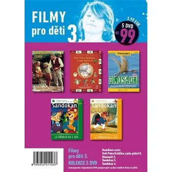 DVD film Filmy pro děti 3. /papírové pošetky/ (5DVD) - 5x DVD v balení Kolekce