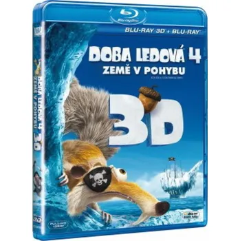 DVD film Doba ledová 4: Země v pohybu (2D+3D + 3D film Doba ledová : Mamutí Vánoce ) - Blu-ray v krabičce, 2012