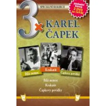 DVD film 3x Karel Čapek - Bílá nemoc, Krakatit, Čapkovy povídky /papírové pošetky/ (3DVD) - 3x DVD v balení Kolekce