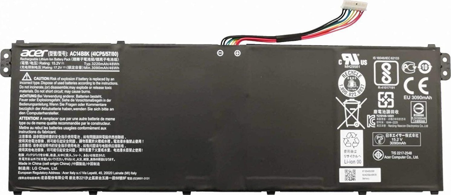 originální baterie Acer Predator Helios 300 PH315-51 3220mAh 15.2V Li-ion