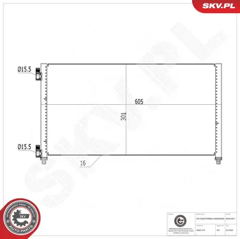 Ventilátor topení a klimatizace Kondenzátor klimatizace ESEN SKV 86SKV567