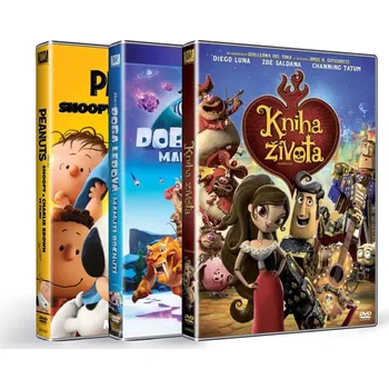 DVD film Doba ledová : Mamutí drcnutí,Kniha života, Peanuts Snoopy a Charlie Brown ve filmu - 3x DVD v balení Kolekce