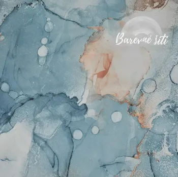 Hedvábí Dubaj, Inkoust modrobéžový (E) (Hedvábná lehká vzdušná šatovka)