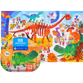 Dřevěná hračka Puzzle Muzeum dinosaurů 108 ks