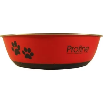 Miska pro psa Profine nerezová miska 1,5l s gumou L (červená) 8.059C