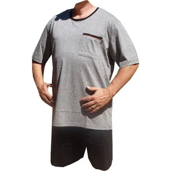Pánské pyžamo xcena Bavlněné pyžama melírové Velikost: XXXXL