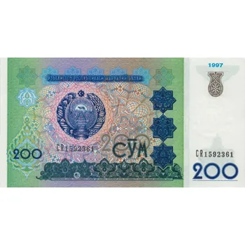 Sběratelství Uzbekistán 200 Som 1997 UNC