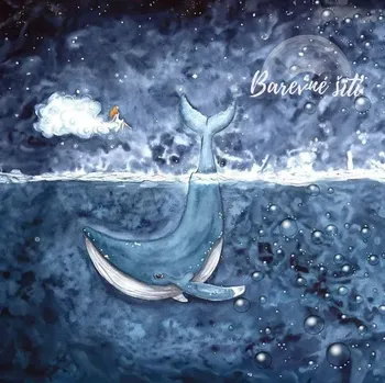 Úplet, Velryba a dívka na mráčku, panel (E) (Luxusní vzory z Turecka)