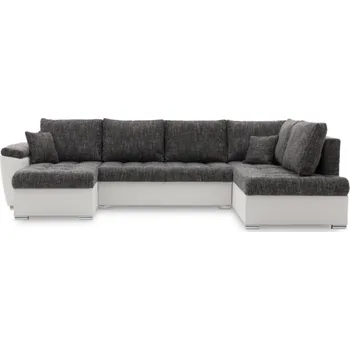 Sedací souprava Sedací souprava VEGAS 315/190 PRAVÁ tmavě šedá/bílá