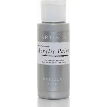 Vodová barva Artiste Akrylová barva metalická Artiste, 59ml Barva metalická: stříbrná (metallic silver)