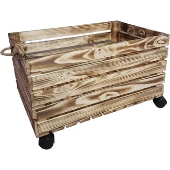 Úložný box Bedýnka na kolečkách 60x40x35 opálená.