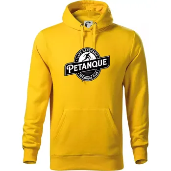 Pánská mikina Petanque club lake - Mikina pánská Cape s kapucí - 3XL ( Žlutá )