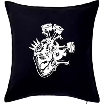 Polštář Řidičovo srdce - Polštář 50x50 - 50x50 - Pouze potah ( Černá )