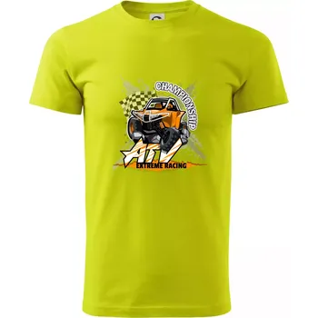 ATV extreme championship - Klasické pánské triko vyšší gramáže - 2XL ( Limetková )