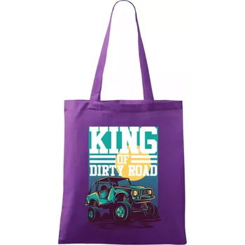 Nákupní taška King of dirty road - Taška bavlněná - 42 x 38 cm ( Fialová )