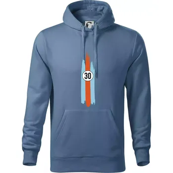 Pánská mikina Vintage Race 30 - Mikina pánská Cape s kapucí - 5XL ( Denim )