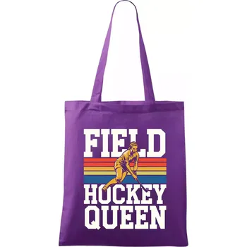 Pruhy field hockey queen - Taška bavlněná - 42 x 38 cm ( Fialová )