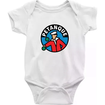 Kojenecký body Petanque ikonka - Body kojenecké s krátkým rukávem - Krátký r. 12-18 měs ( Bílá )