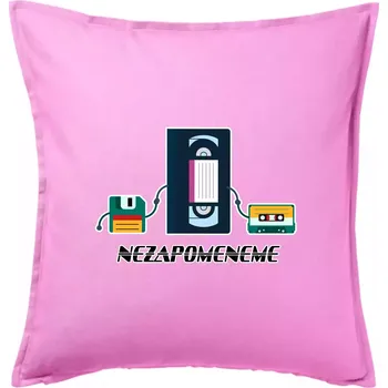 Polštář Nikdy nezapomeneme 90s - Polštář 50x50 - 50x50 - Pouze potah ( Růžová )