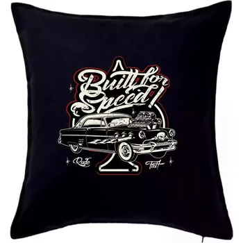 Polštář Built for speed - Polštář 50x50 - 50x50 - Pouze potah ( Černá )