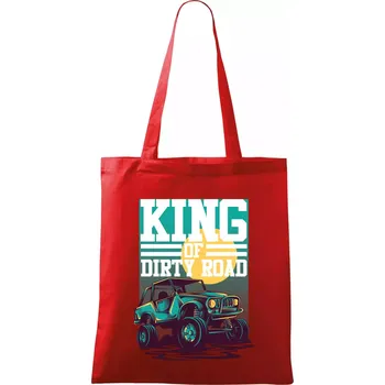King of dirty road - Taška bavlněná - 42 x 38 cm ( Červená )
