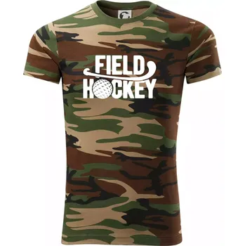 Pánské oblečení Field hockey míček a nápis - Army CAMOUFLAGE - 2XL ( Hnědý maskáč )