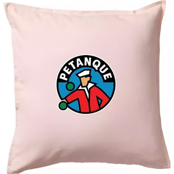 Polštář Petanque ikonka - Polštář 50x50 - 50x50 - Pouze potah ( Světle růžová )