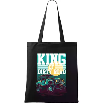 Nákupní taška King of dirty road - Taška bavlněná - 42 x 38 cm ( Černá )