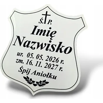 Obraz NÁHROBNÍ TABULKA HROBOVÁ DESKA HLINÍKOVÁ