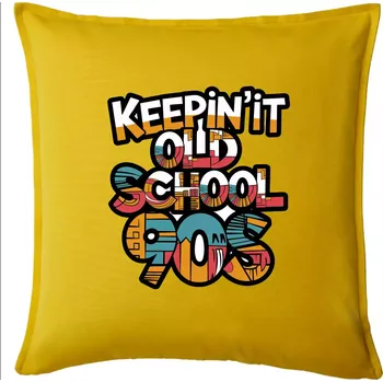 Polštář KEEPIN'IT Old School 90s - Polštář 50x50 - 50x50 - Pouze potah ( Žlutá )