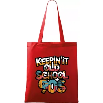 Nákupní taška KEEPIN'IT Old School 90s - Taška bavlněná - 42 x 38 cm ( Červená )